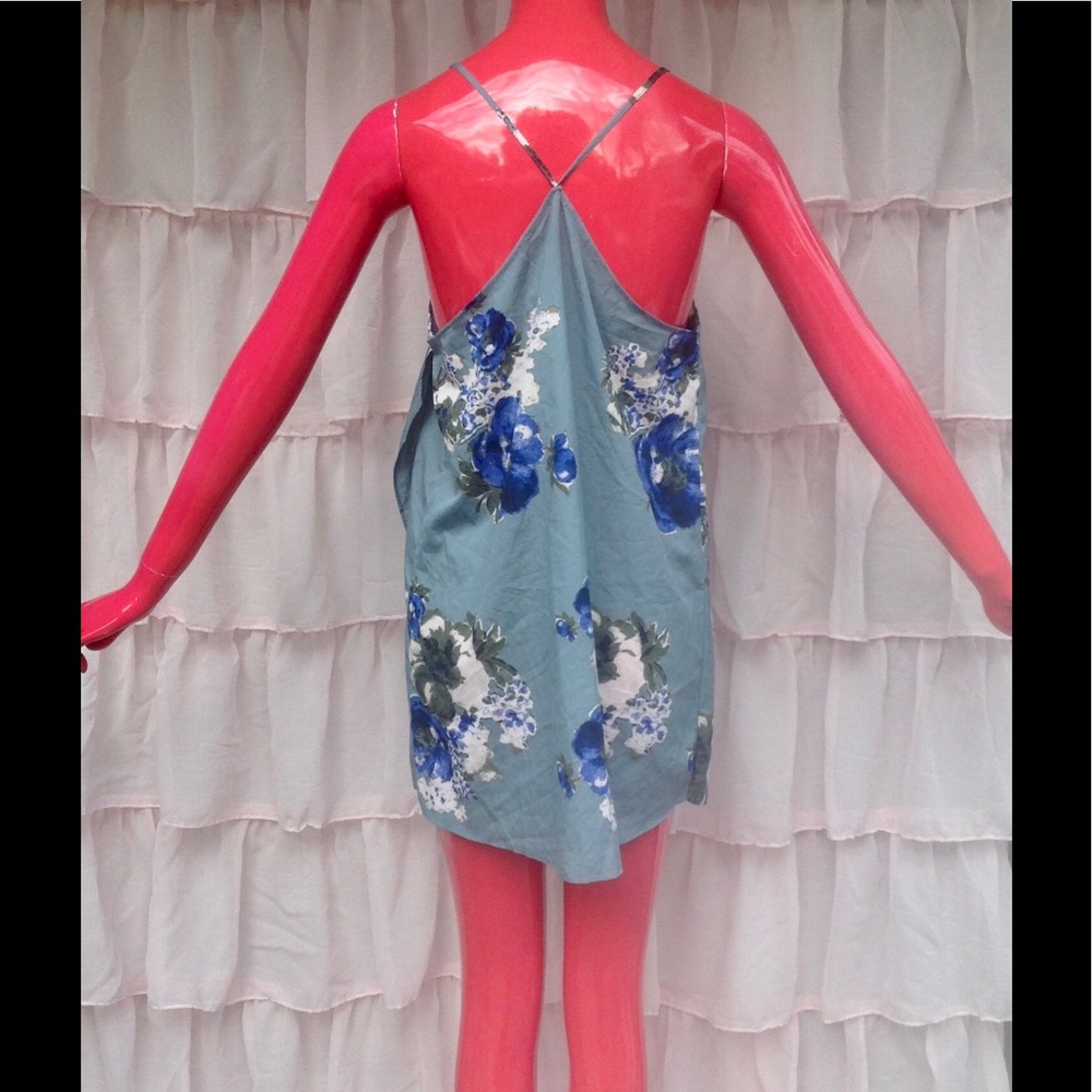 New Free People Floral Boho Slip Mini Dress Size S - Picture 4 of 7